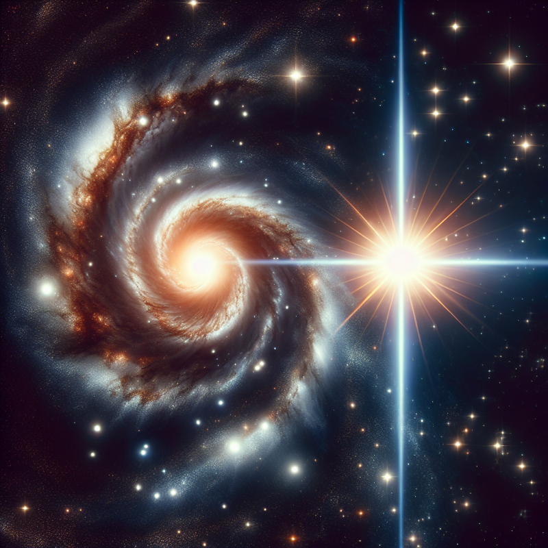 Hubble Sees a Spiral and a Star